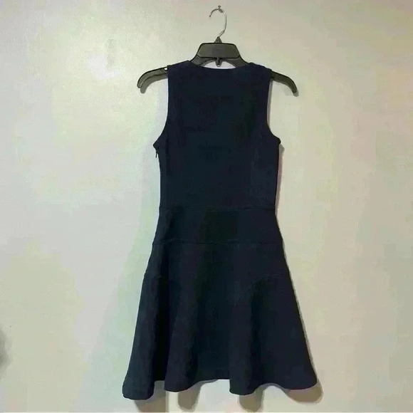 Armani Exchange Women's V Neck Fit And Flare Dress Navy Blue Size 2 - Picture 3 of 10